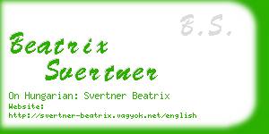 beatrix svertner business card